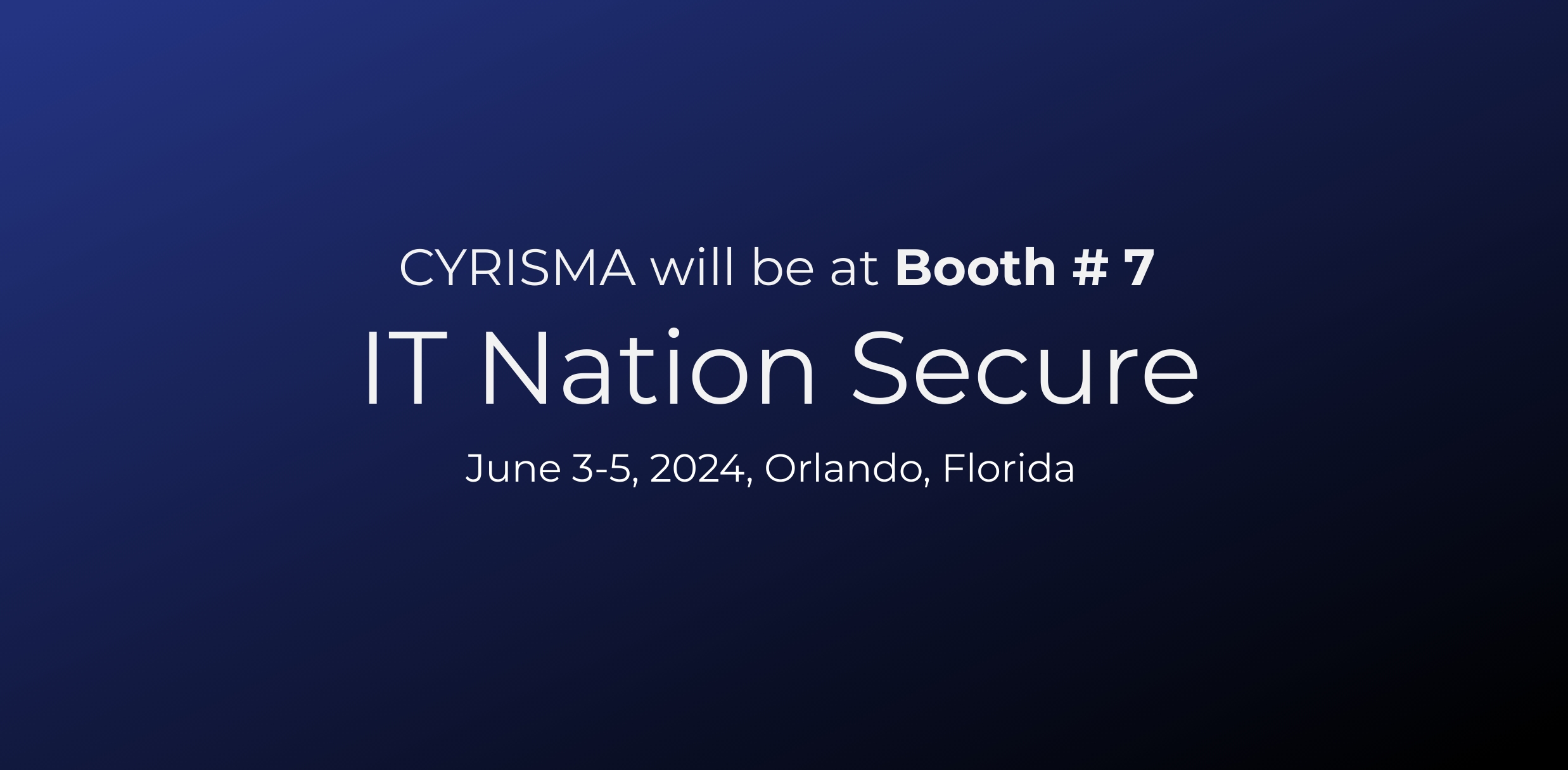 IT Nation Secure - June 3 - 5, 2024