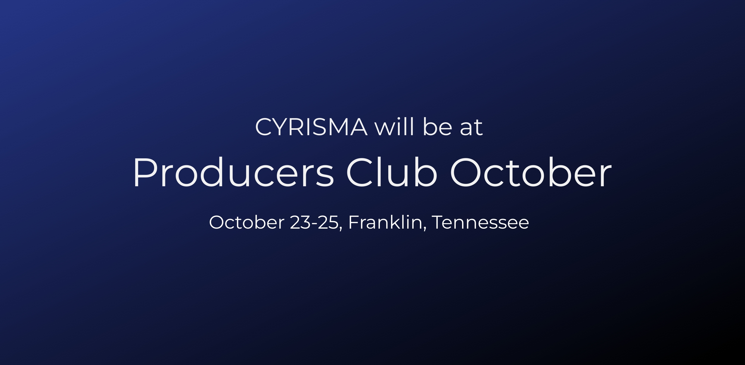 Producers Club October